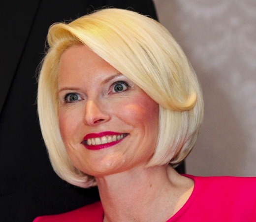 Photo of Callista Gingrich's severe hairdo in post called hairdos talk, featured in blog I love ou often...just not always about love and relatiosnhips and other good stuff. written by julie and jennie.