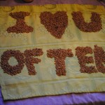 Photo of I Love You Often Logo made out of lentils for blog post on Girls Just Wanna Have Hygge by Julie and Jennie of i love you often just not always website