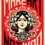 Image of OBEY's Make Art, Not War decal on Bumper Sticker Profiling post on i love you often..just not always blog about love and relationships and other good stuff.